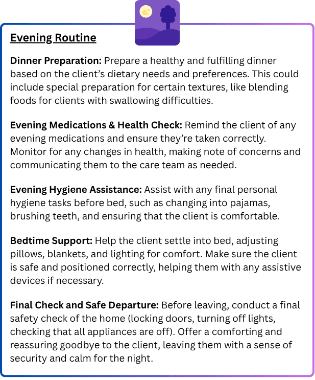 Colorful gradient frame with a moon icon.